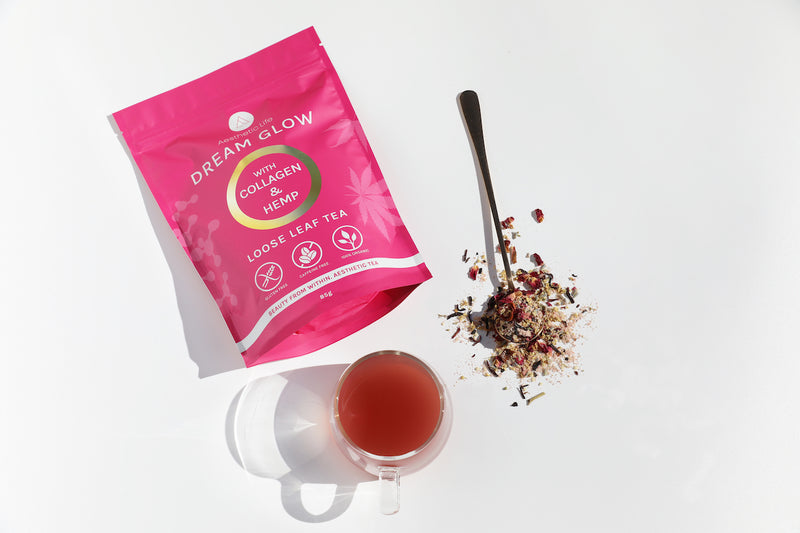 Collagen and Hemp Seed for Glowing Skin with Dream Glow Tea